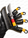Outdoor-Messer mit Premium-Lederscheide – Handgefertigtes Design