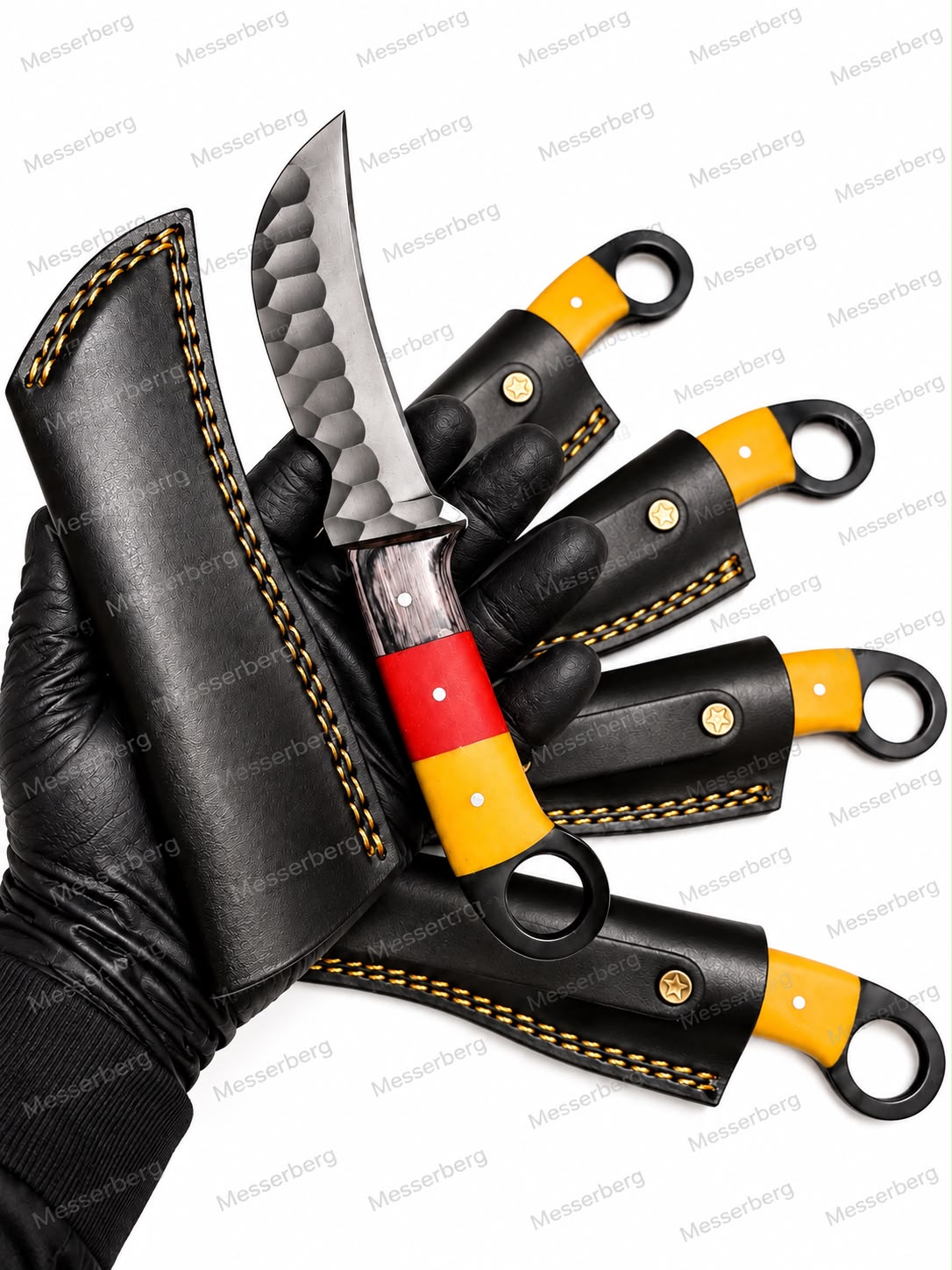 Outdoor-Messer mit Premium-Lederscheide – Handgefertigtes Design
