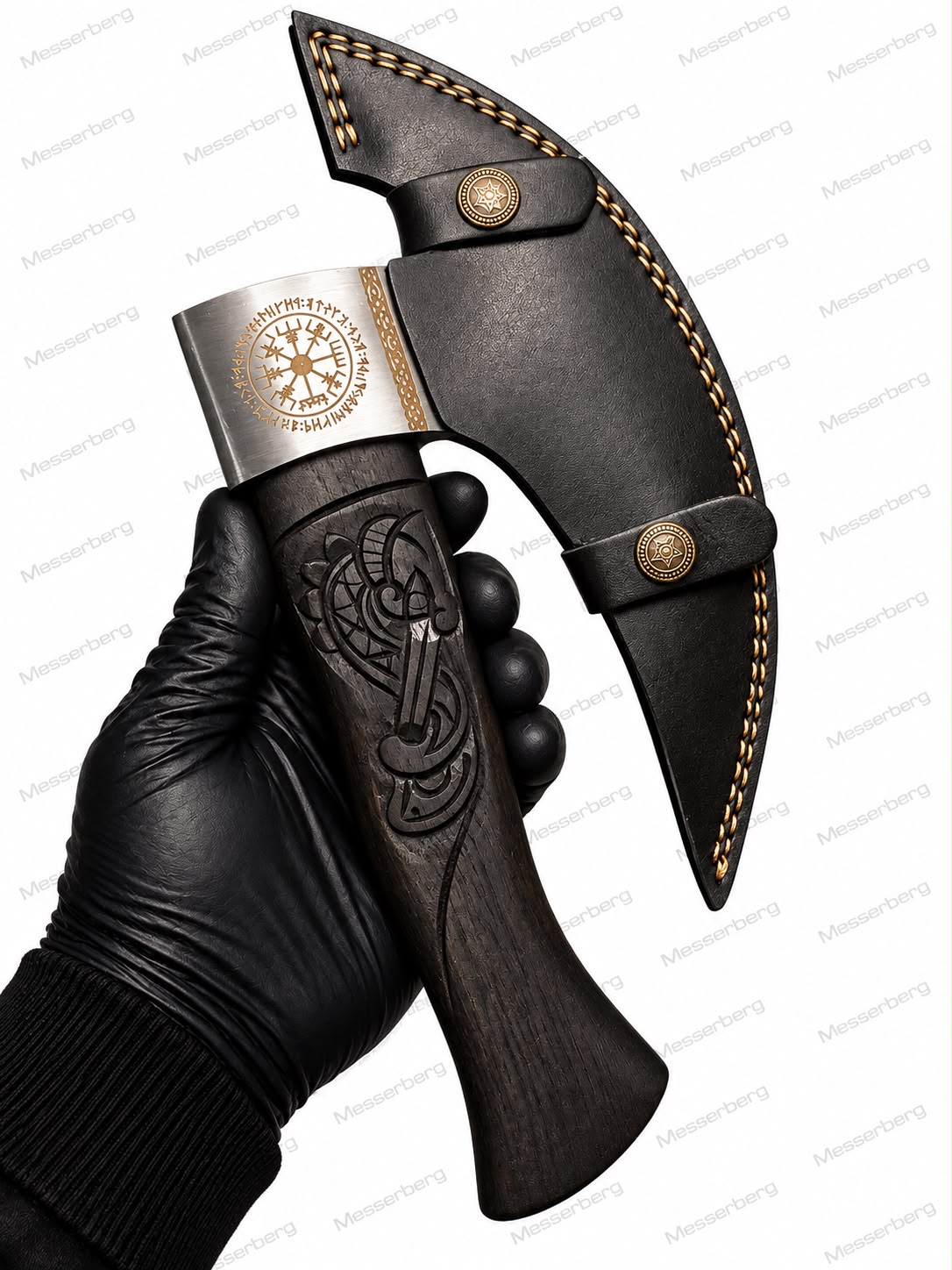Wikinger-Axt mit Drachen-Gravur – Nordisch inspirierte Axt mit kunstvoll verziertem Griff, Wikinger-Design & Sammlerstück