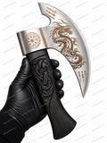 Wikinger-Axt mit Drachen-Gravur – Nordisch inspirierte Axt mit kunstvoll verziertem Griff, Wikinger-Design & Sammlerstück